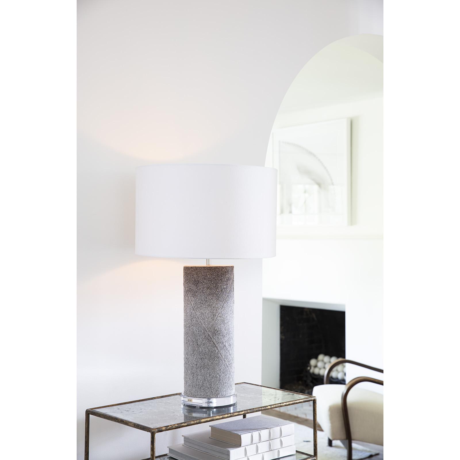 Andres Column Table Lamp | Grey