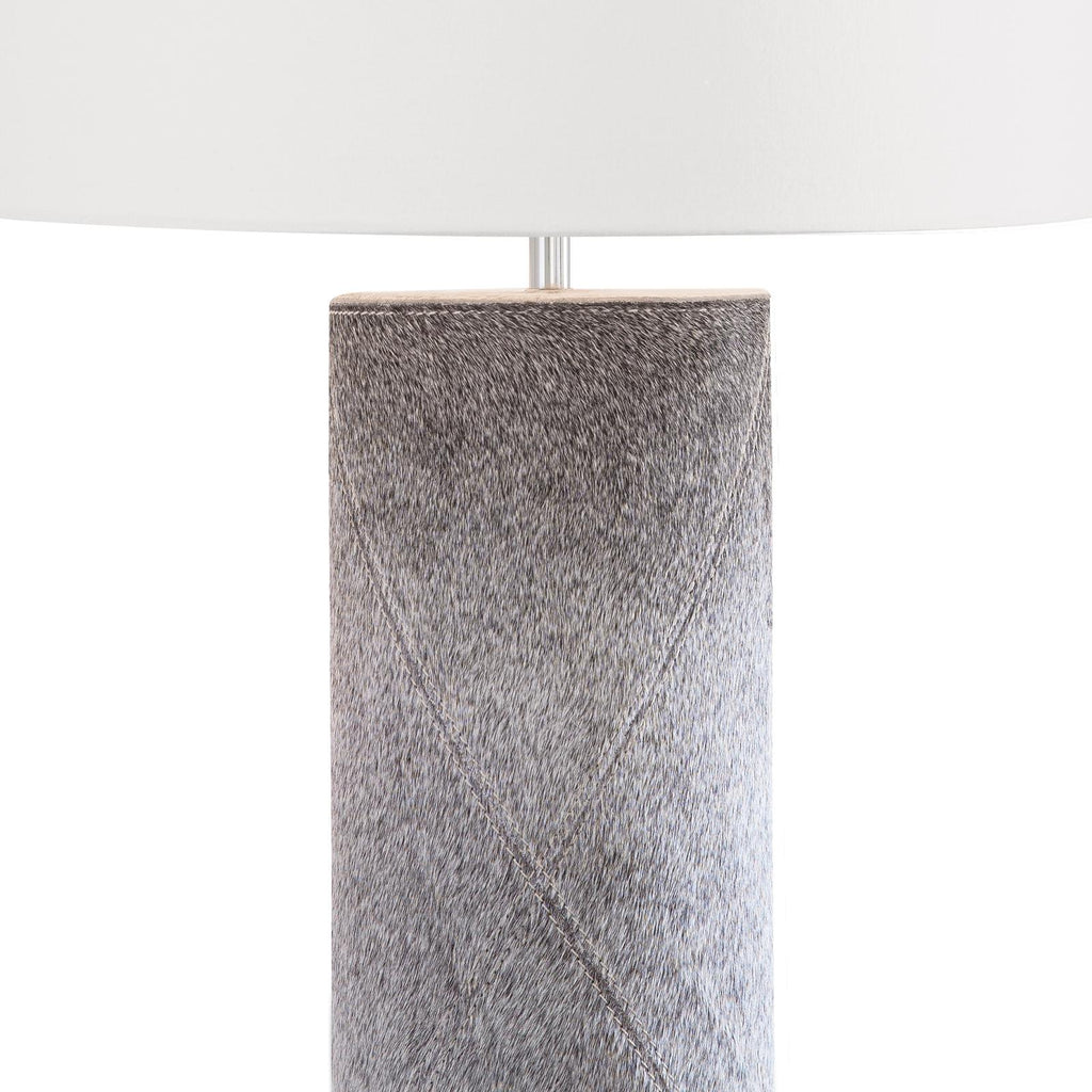 Andres Column Table Lamp | Grey