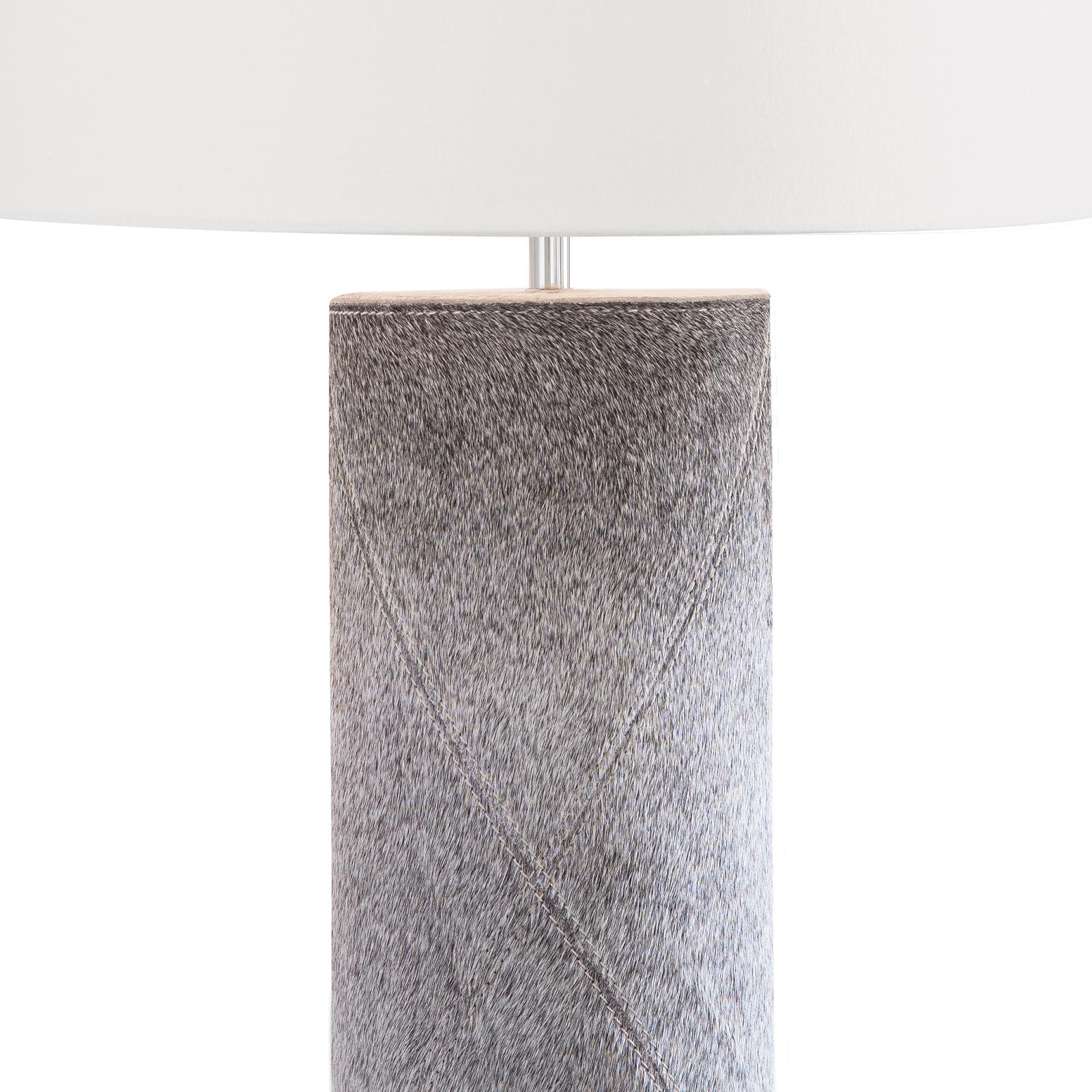 Andres Column Table Lamp | Grey