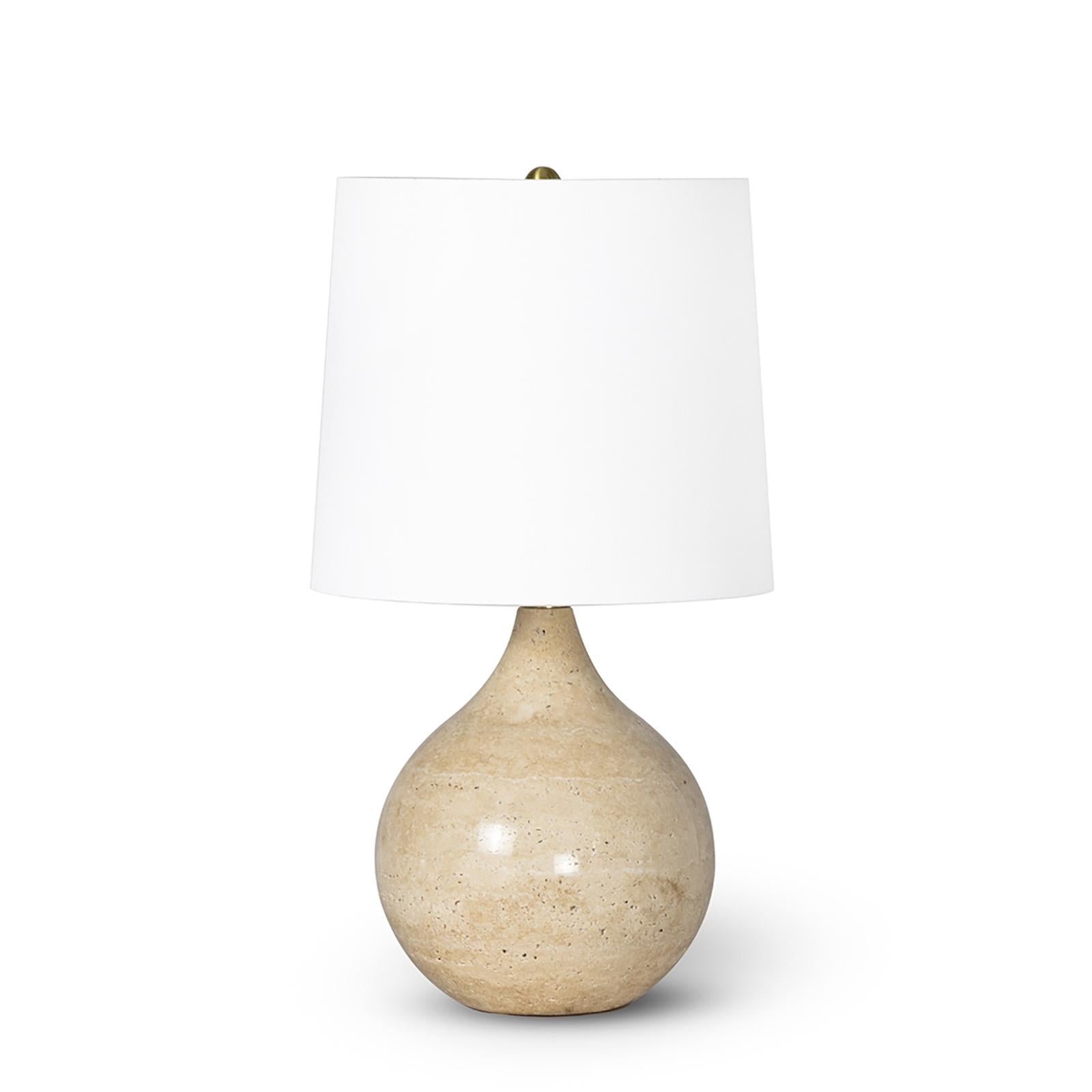 Noa Travertine Mini Lamp | Natural