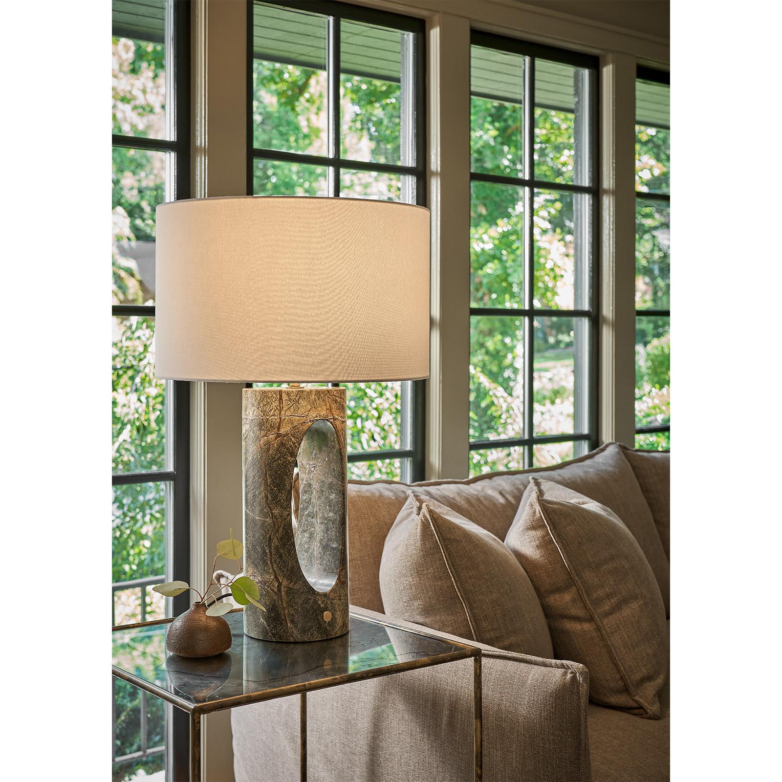 Portia Marble Table Lamp | Green