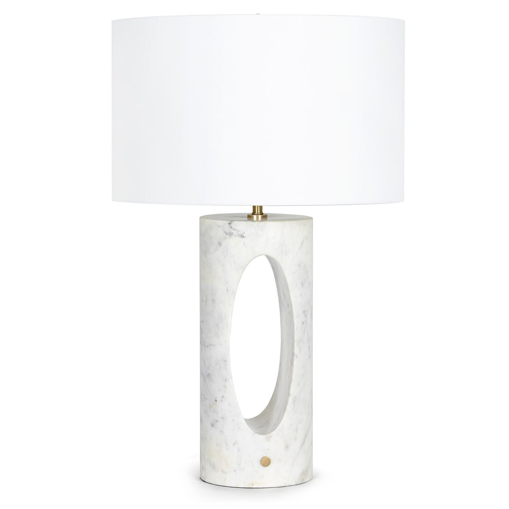 Portia Marble Table Lamp | White