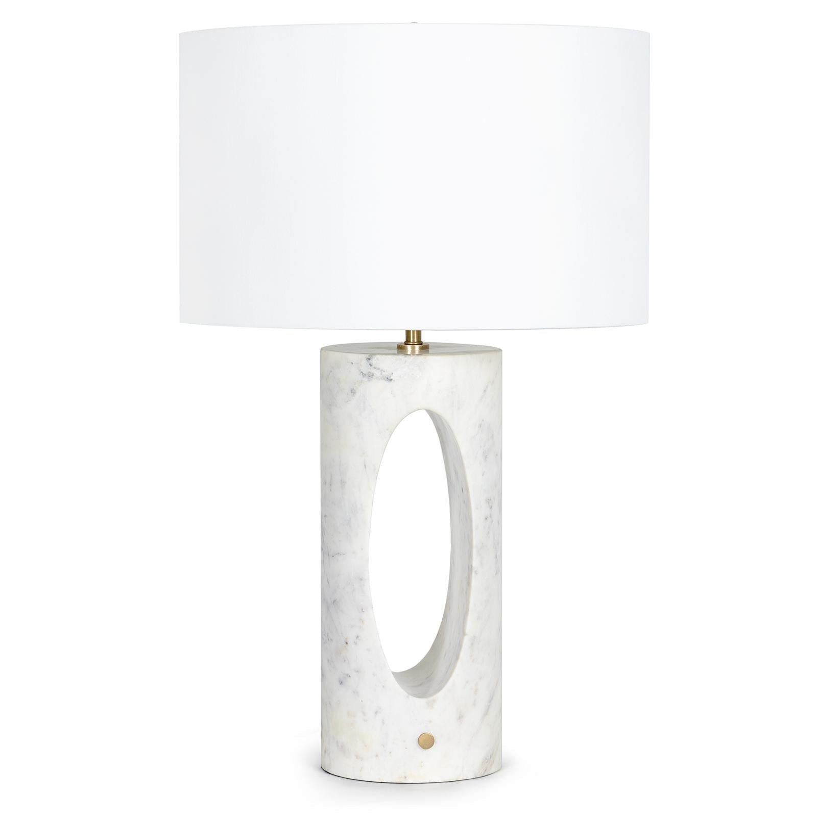 Portia Marble Table Lamp | White