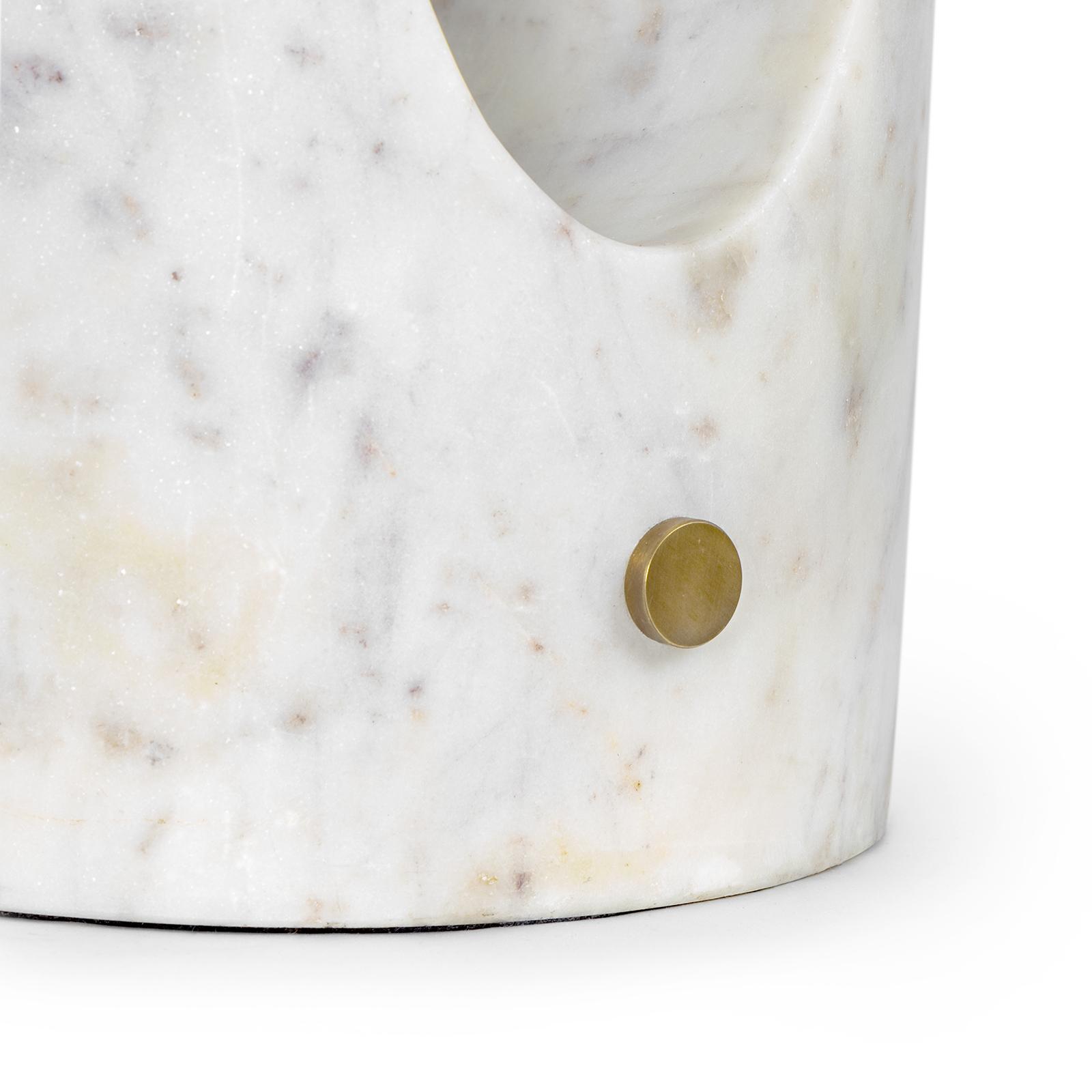 Portia Marble Table Lamp | White