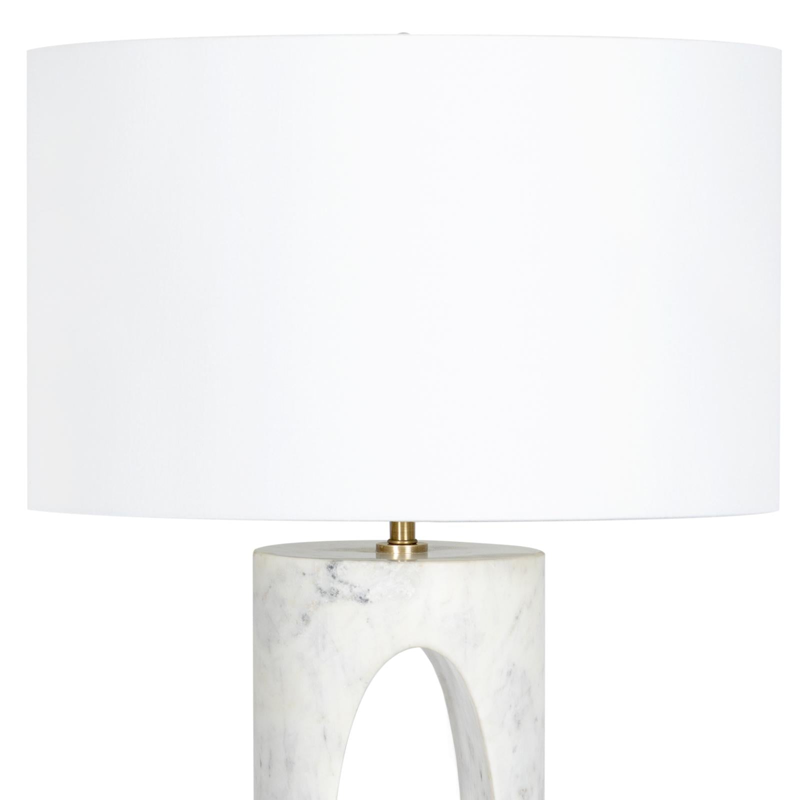 Portia Marble Table Lamp | White