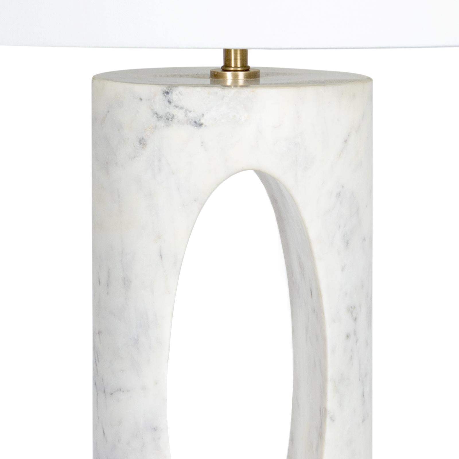 Portia Marble Table Lamp | White