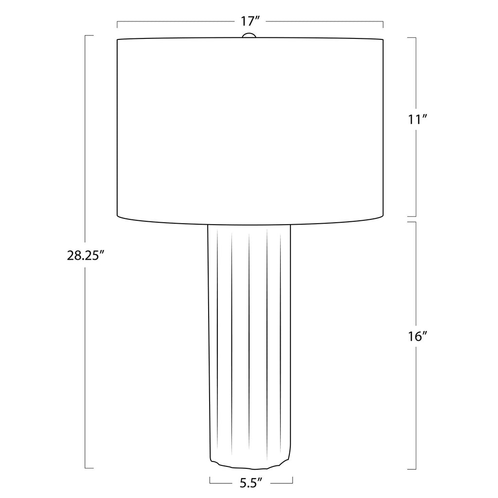 Tambour Concrete Table Lamp