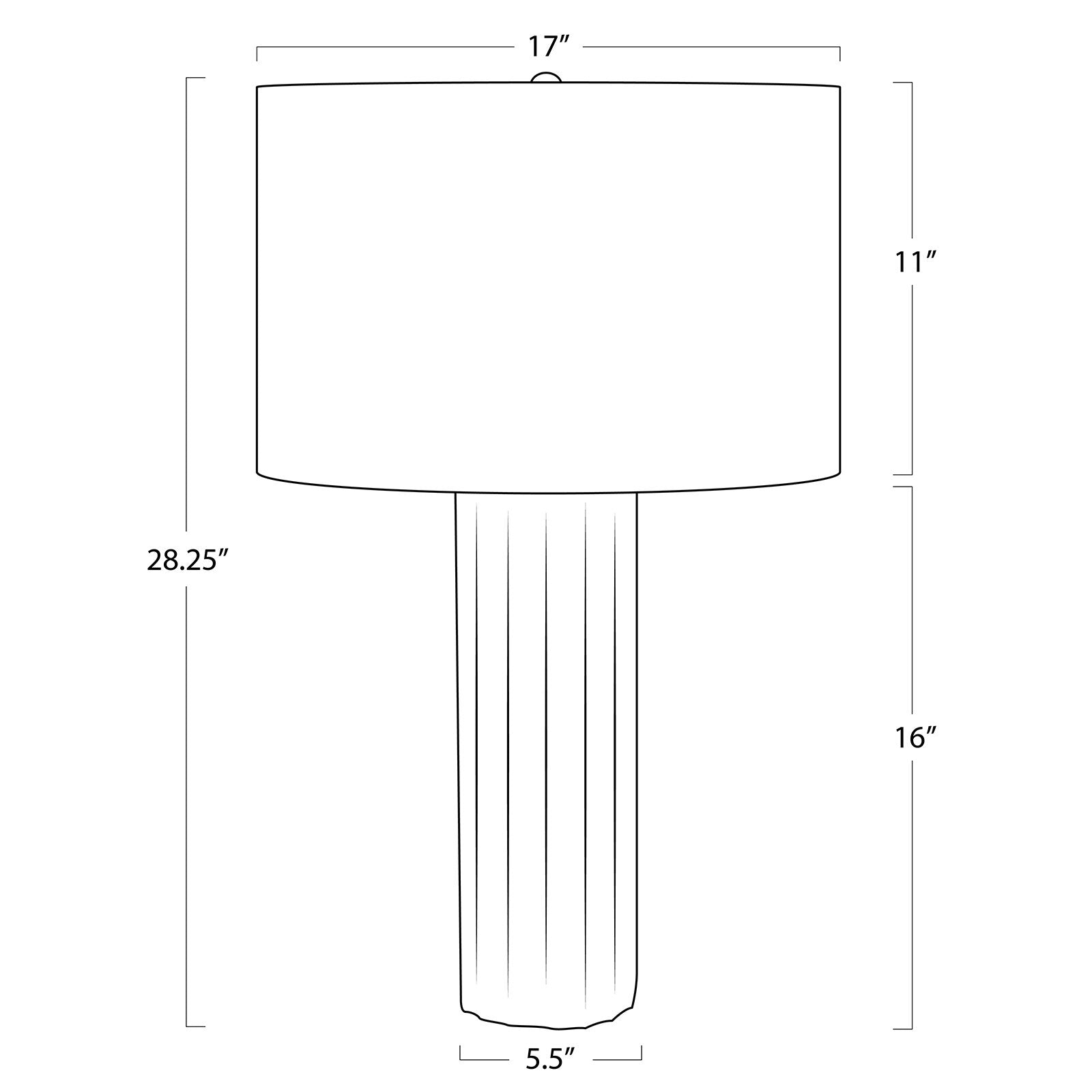 Tambour Concrete Table Lamp