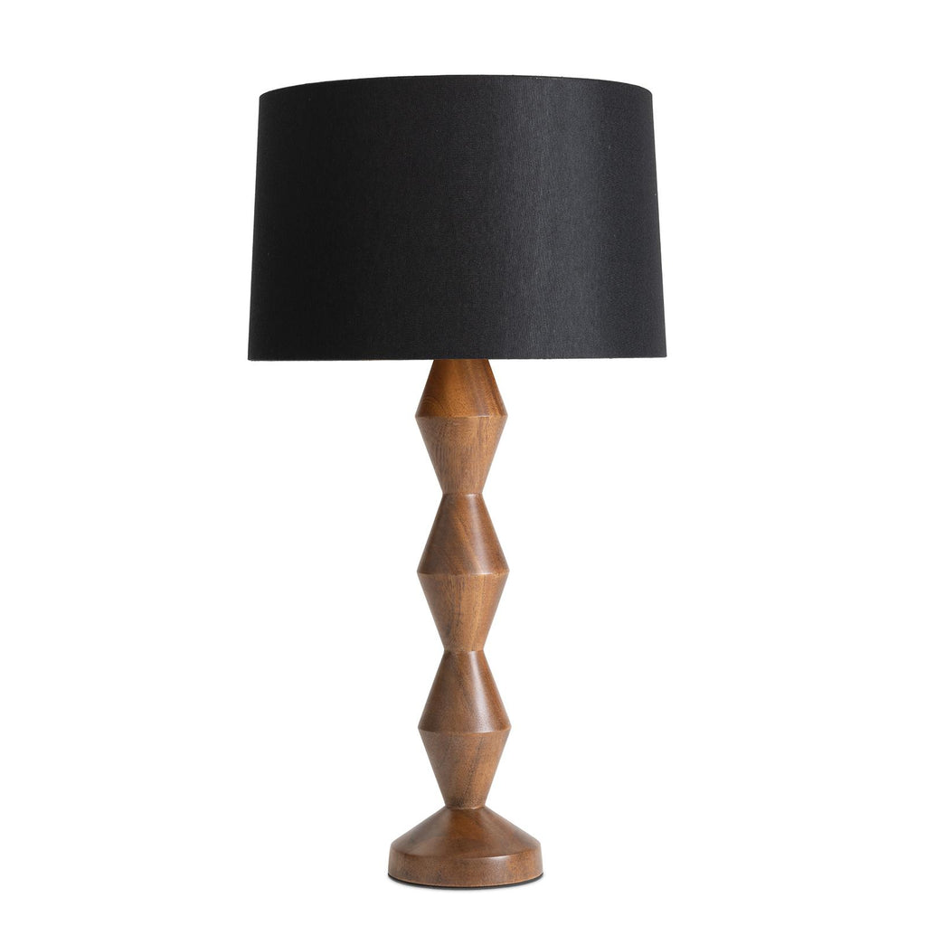 Crew Walnut Buffet Lamp | Black Shade