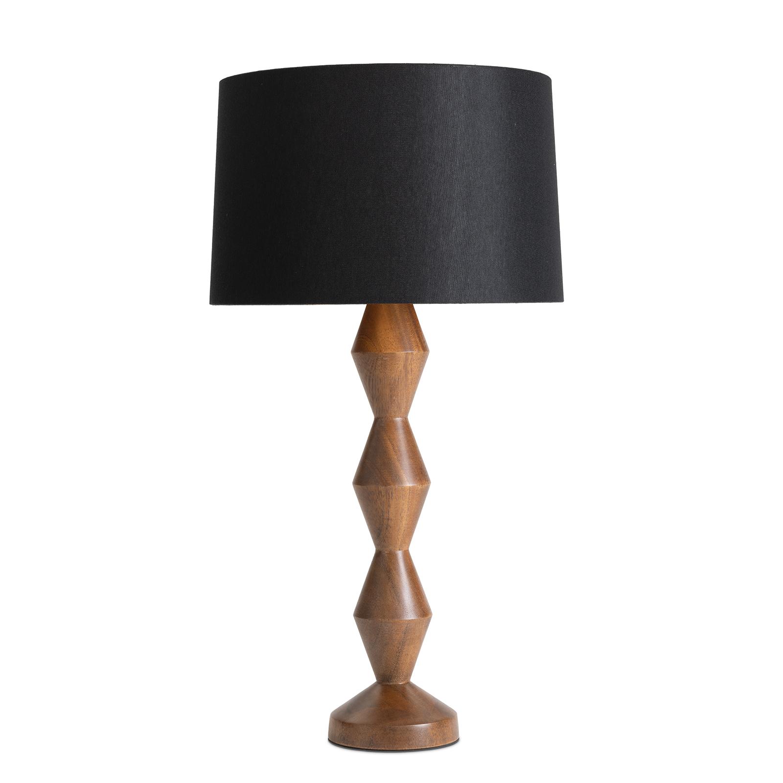 Crew Walnut Buffet Lamp | Black Shade