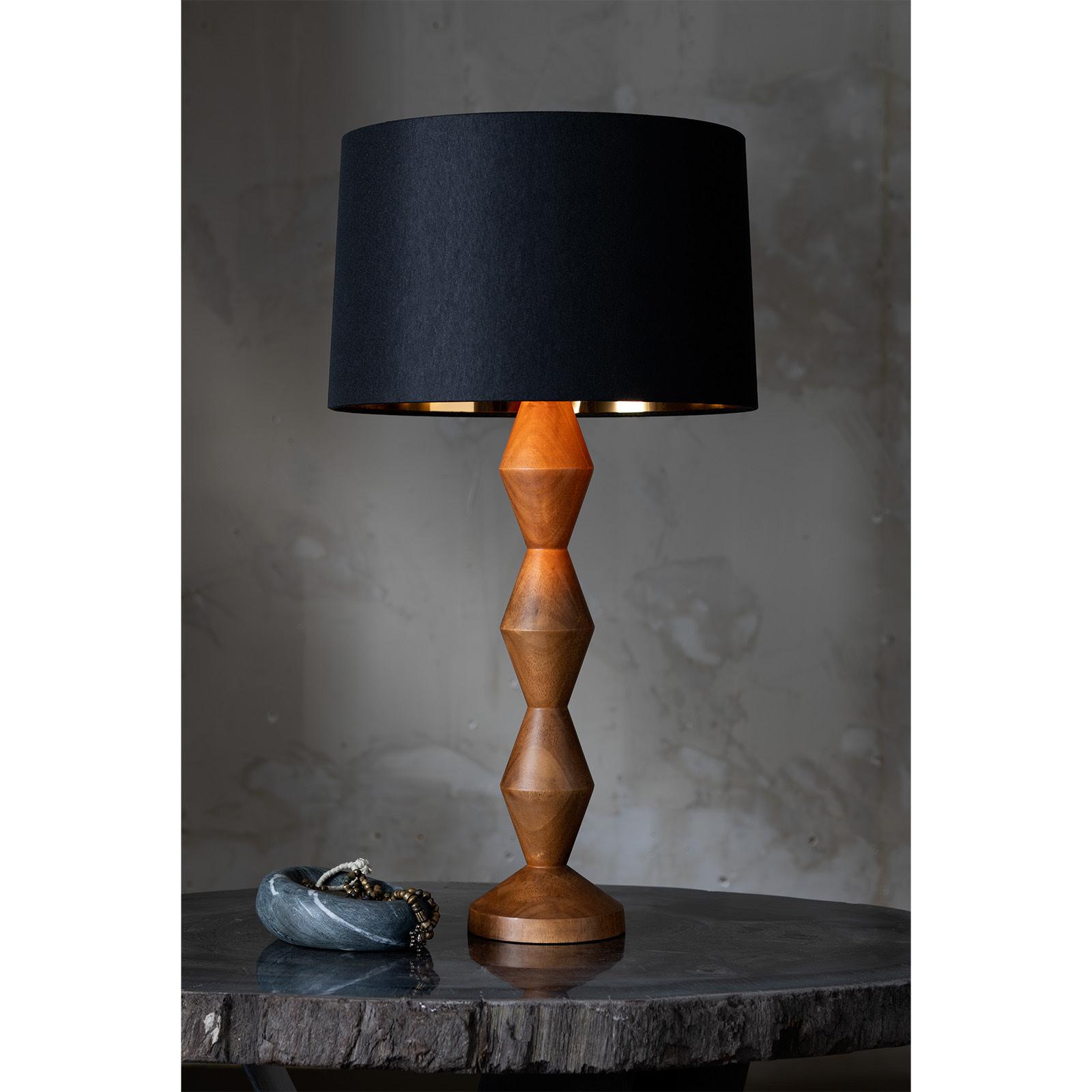 Crew Walnut Buffet Lamp | Black Shade