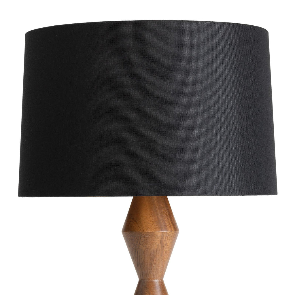 Crew Walnut Buffet Lamp | Black Shade