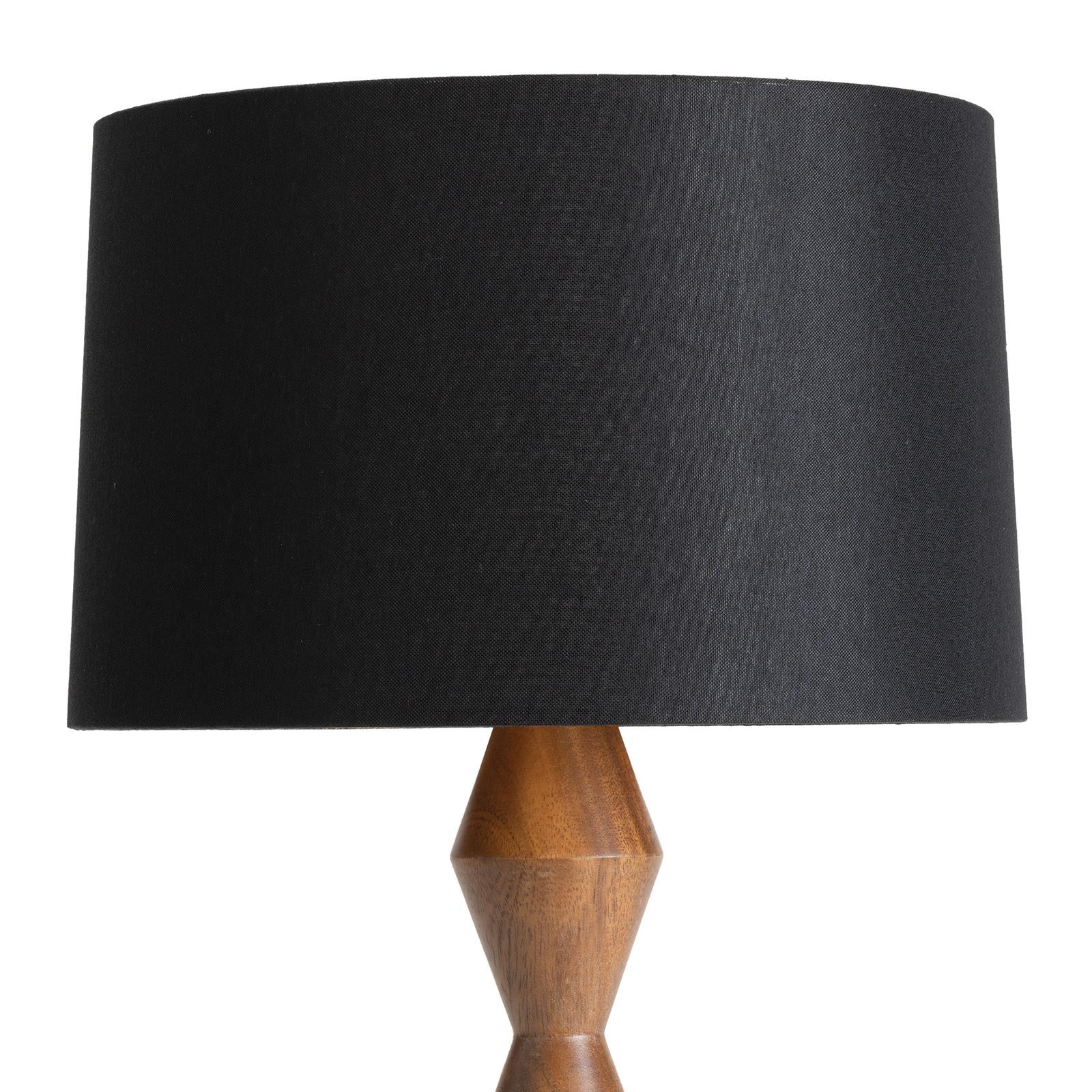 Crew Walnut Buffet Lamp | Black Shade