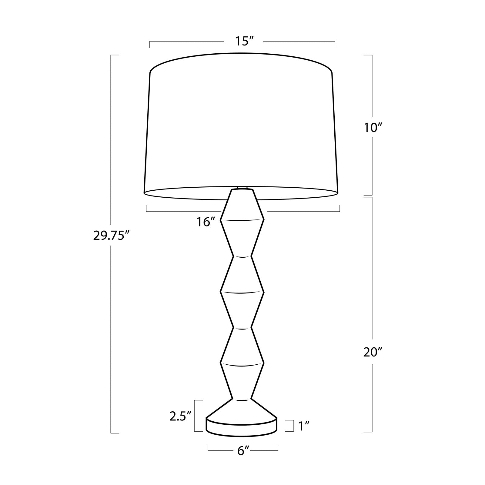 Crew Walnut Buffet Lamp | Black Shade