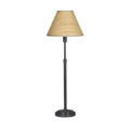 Polly Buffet Lamp | Blackened Brass | Rattan Shade