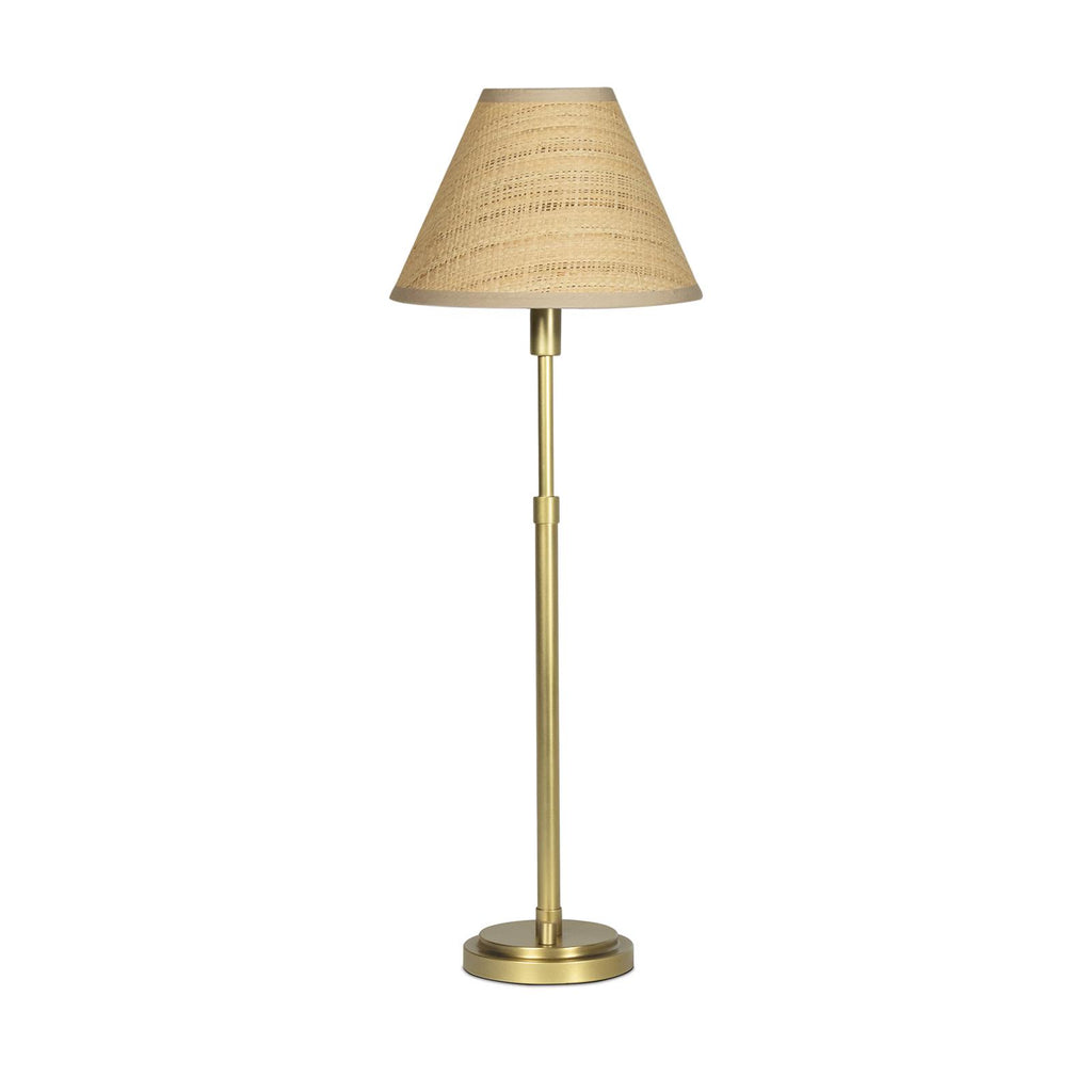 Polly Buffet Lamp | Natural Brass | Rattan Shade