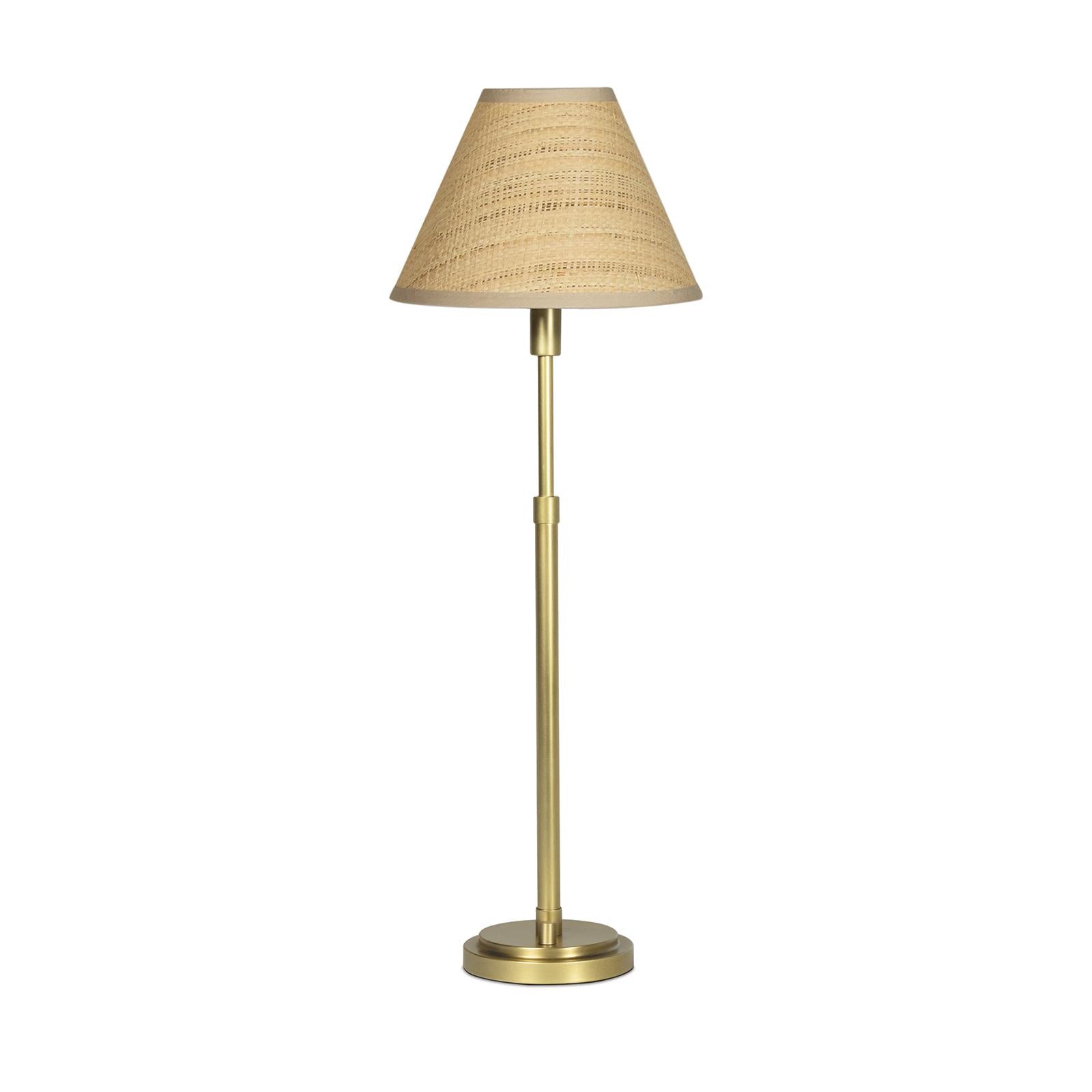 Polly Buffet Lamp | Natural Brass | Rattan Shade