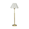 Polly Buffet Lamp | Natural Brass | Linen Scalloped Shade