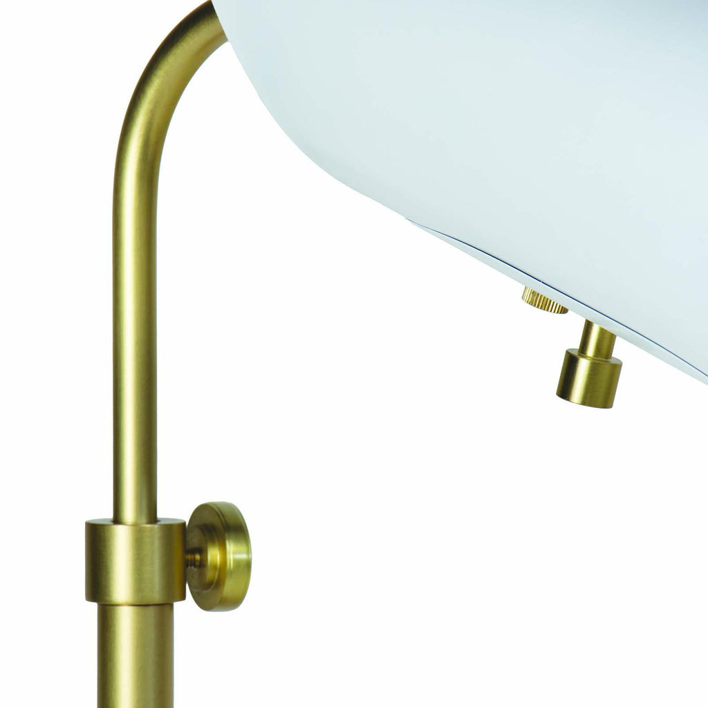 Vest Table Lamp | White and Natural Brass