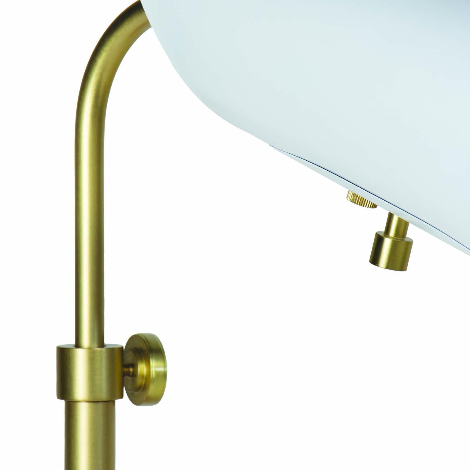 Vest Table Lamp | White and Natural Brass