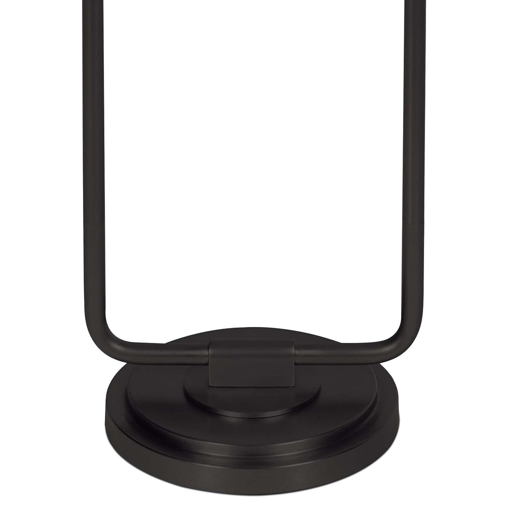 Polly Double Arm Table Lamp | Blackened Brass | Olive Scalloped Shade