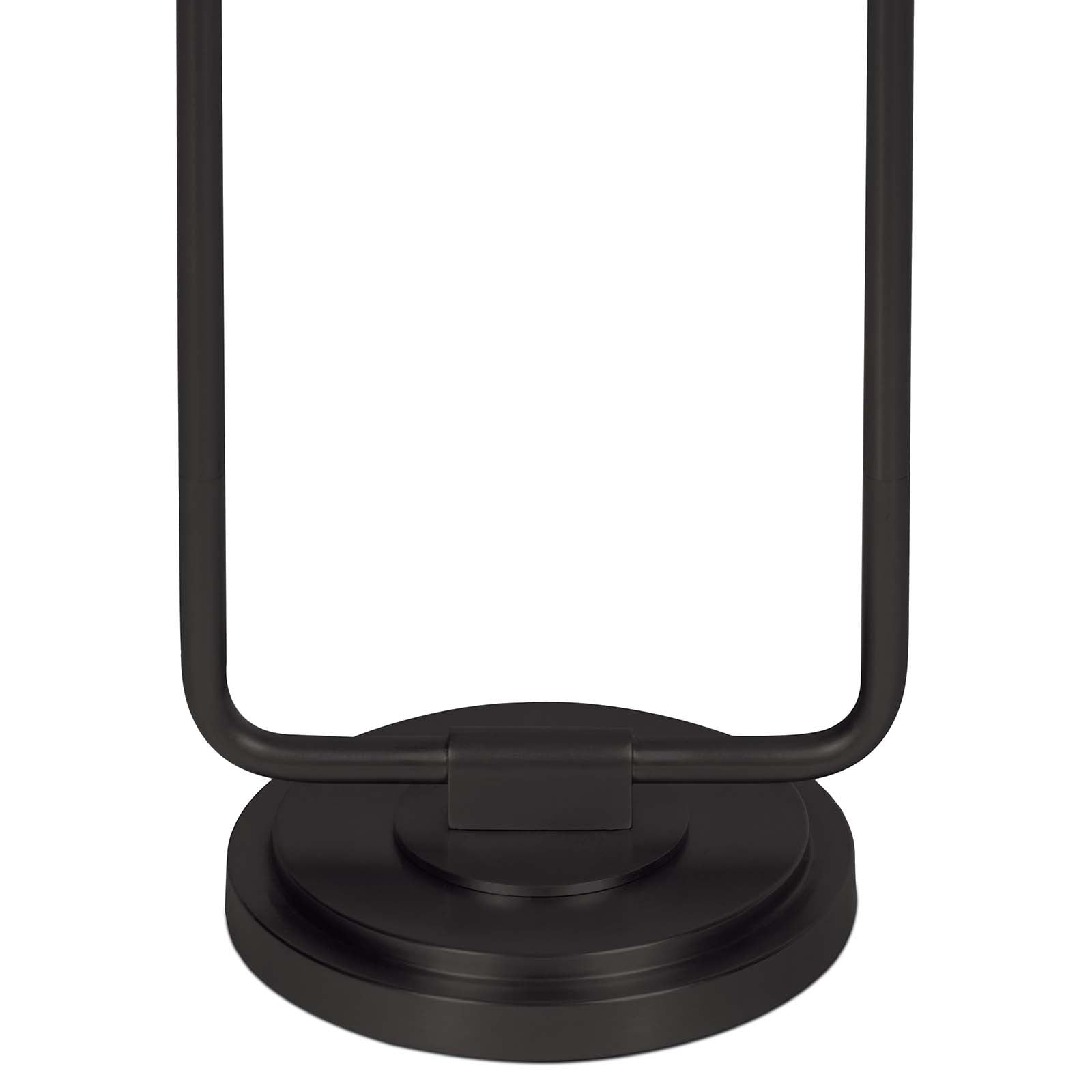 Polly Double Arm Table Lamp | Blackened Brass | Rattan Shade