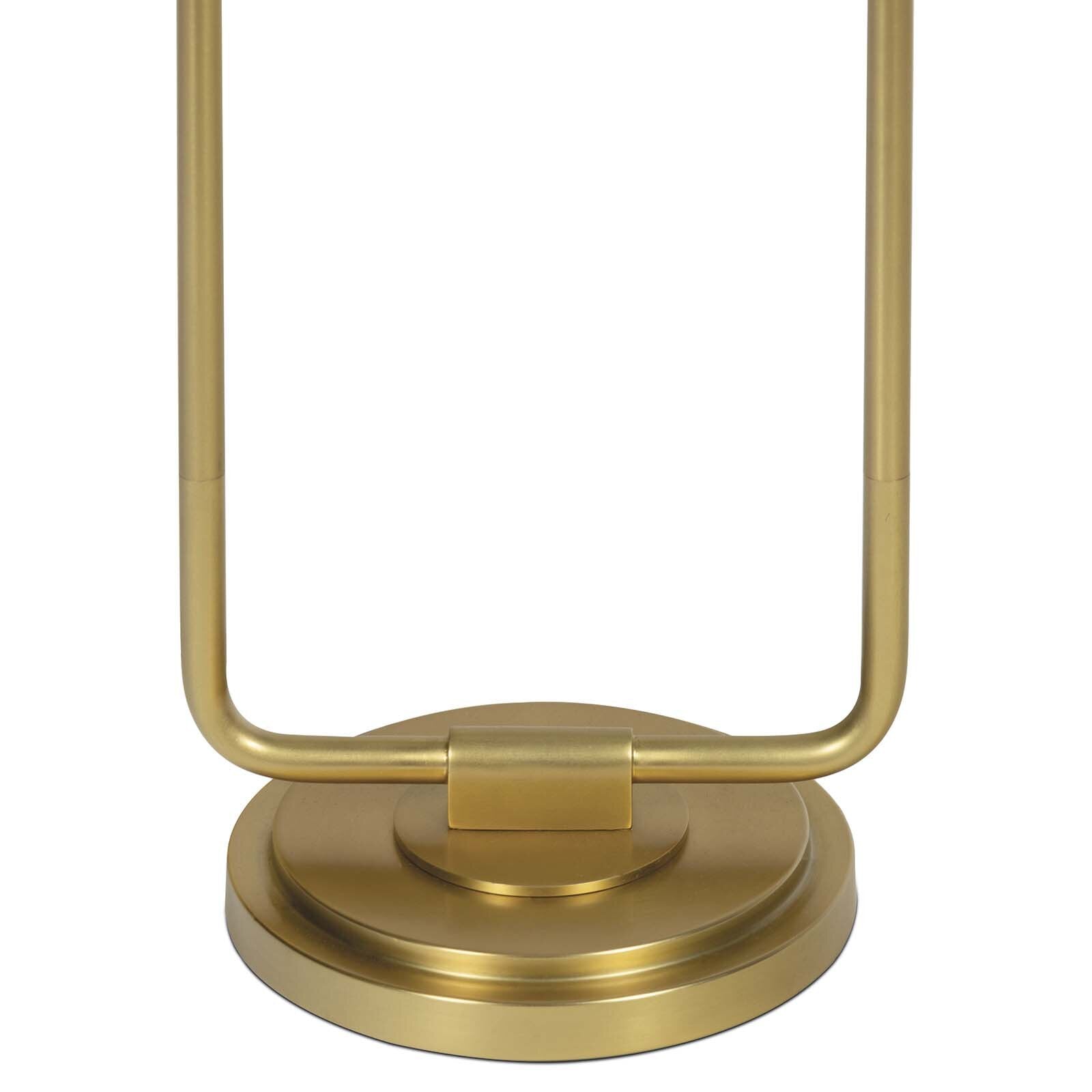 Polly Double Arm Table Lamp | Natural Brass | Rattan Shade