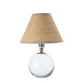 Giorgio Crystal Mini Lamp | Polished Nickel | Rattan Shade