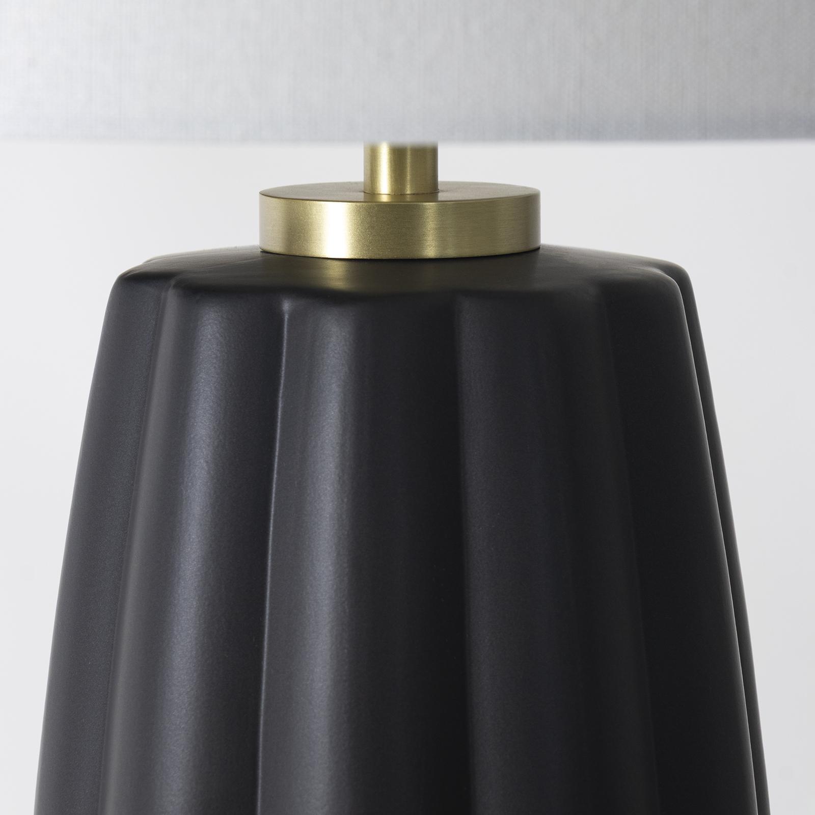 Crocus Ceramic Table Lamp | Black
