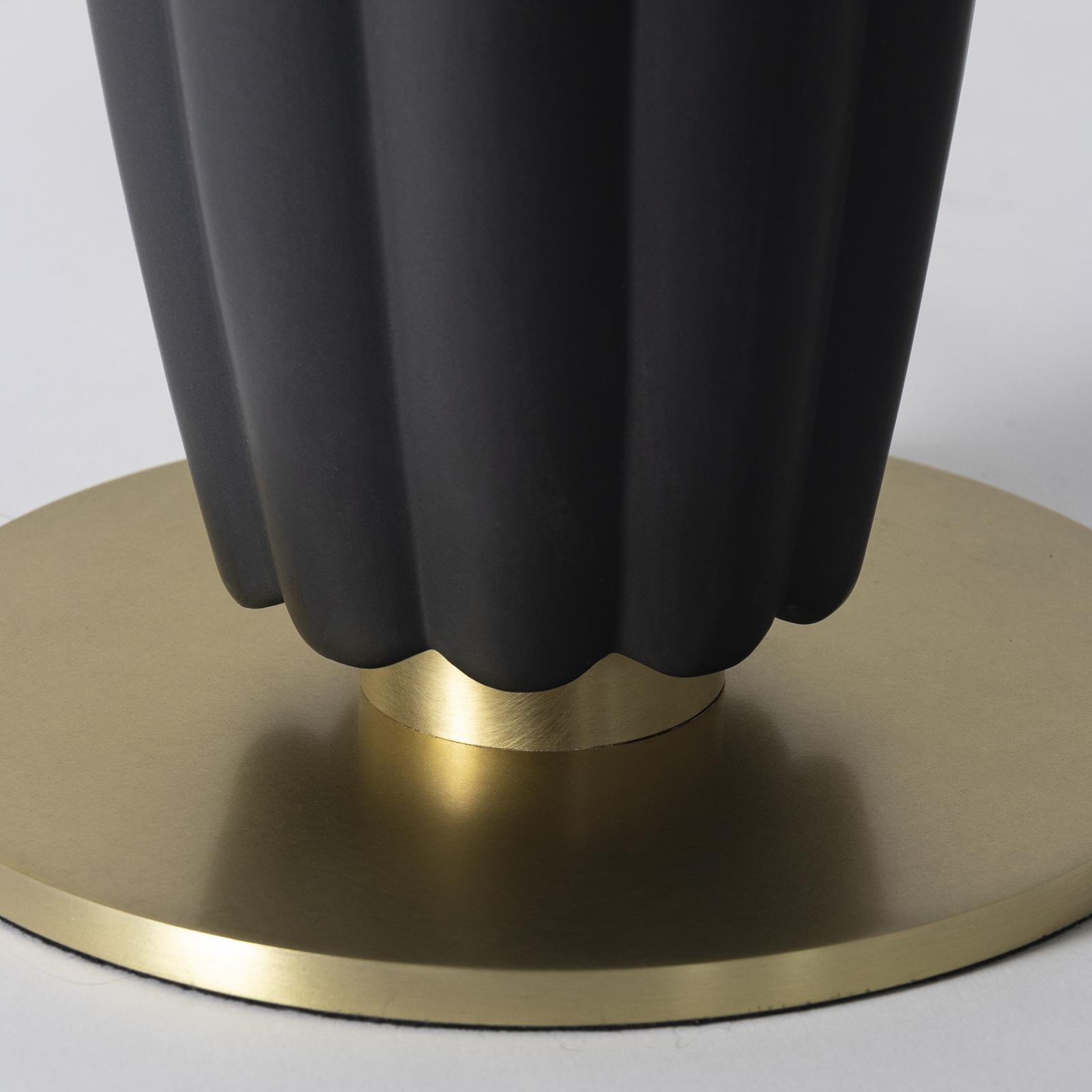 Crocus Ceramic Table Lamp | Black