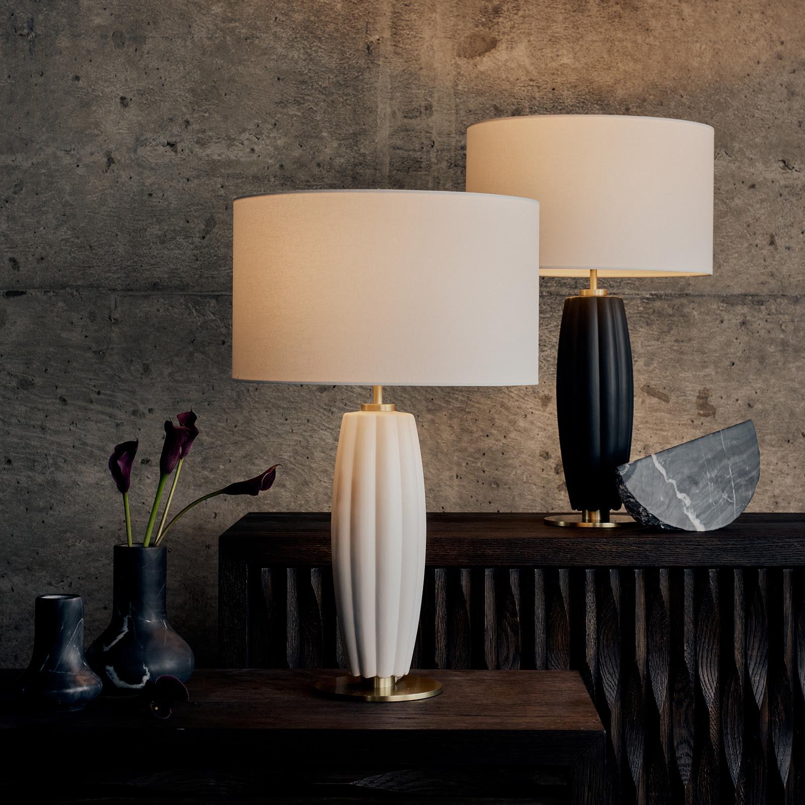 Crocus Ceramic Table Lamp | White