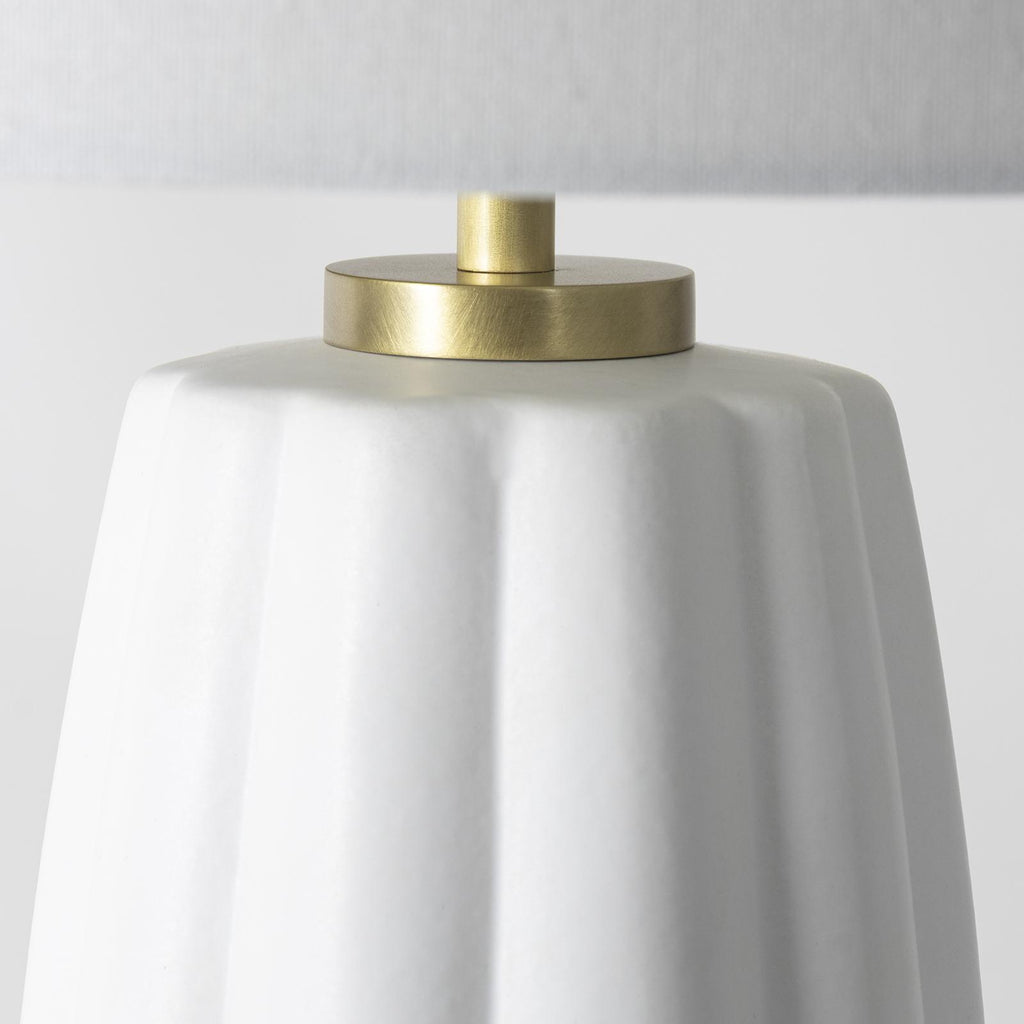 Crocus Ceramic Table Lamp | White