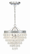 Calypso 13'' Crystal Teardrop Polished Chrome Chandelier