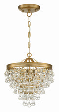 Calypso 13'' Crystal Teardrop Vibrant Gold Chandelier