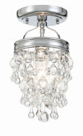Calypso 7.25'' Crystal Teardrop Polished Chrome Semi Flush Mount