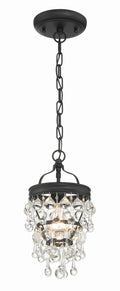 Calypso 7.25'' Crystal Teardrop Matte Black Chandelier
