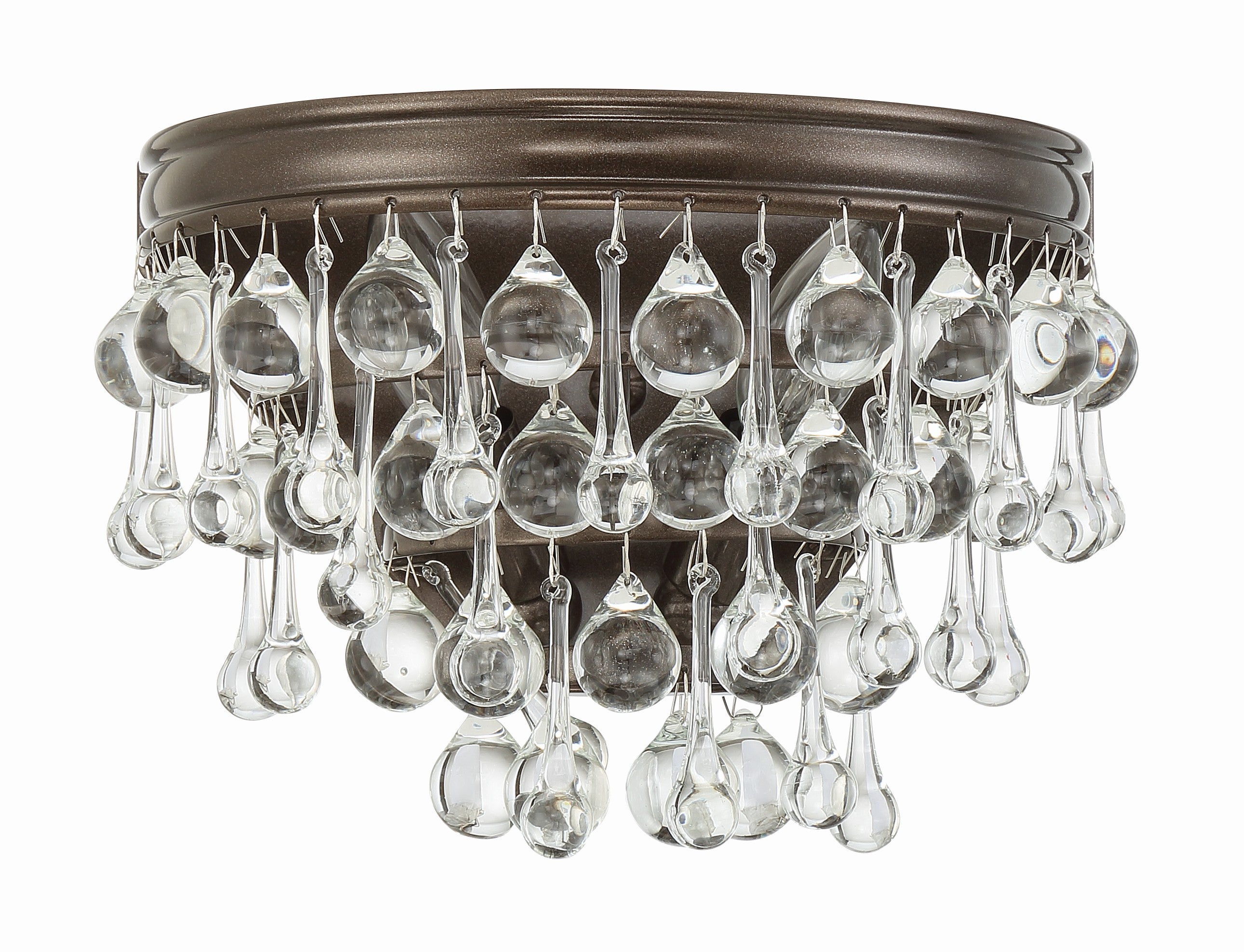 Calypso 10.75'' Crystal Teardrop Vibrant Bronze Sconce