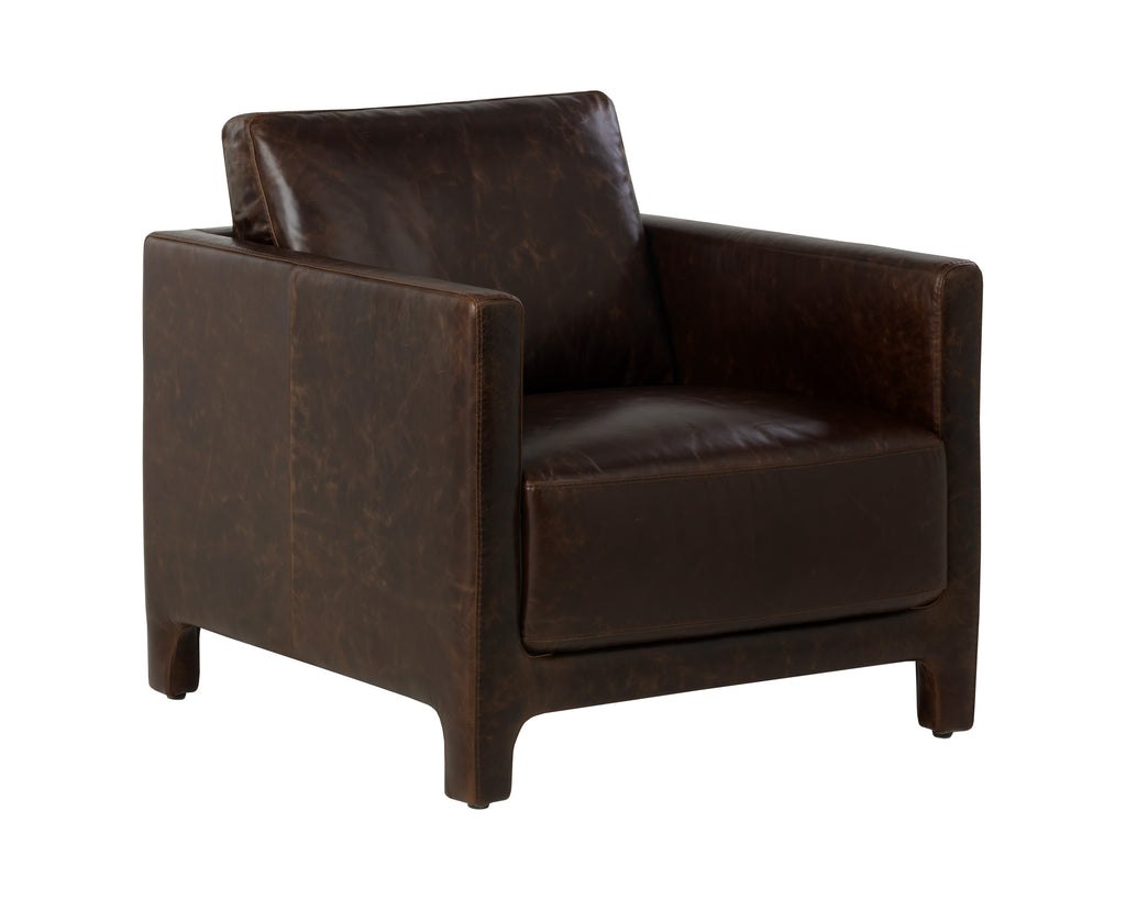 Rodney Lounge Chair - Chocolate Leather