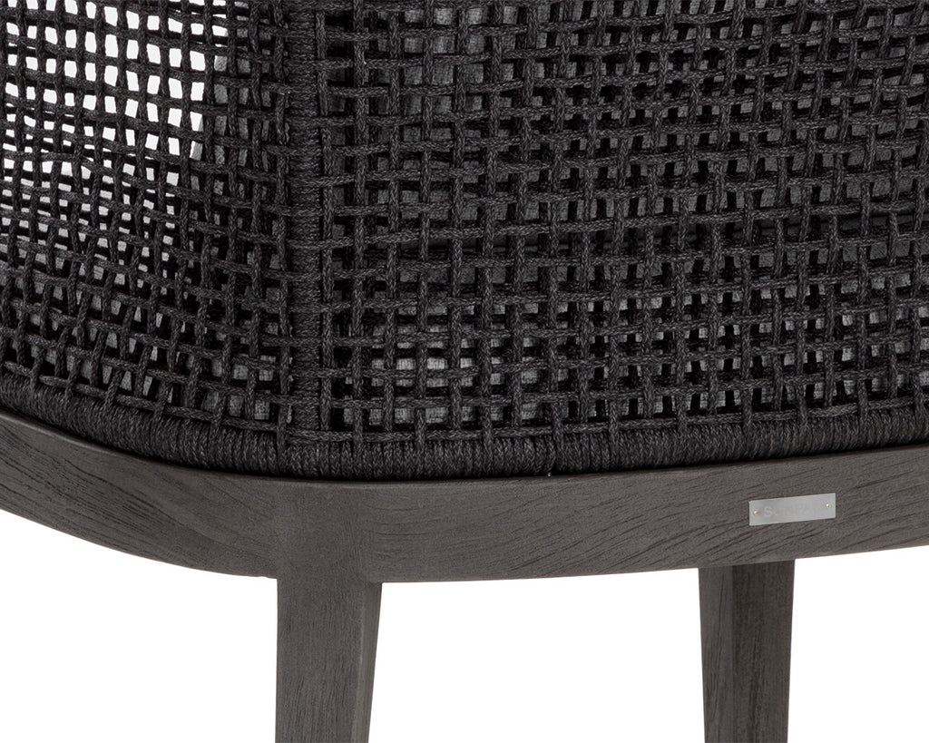 Capri Dining Armchair - Smoke Grey - Copacabana Marble