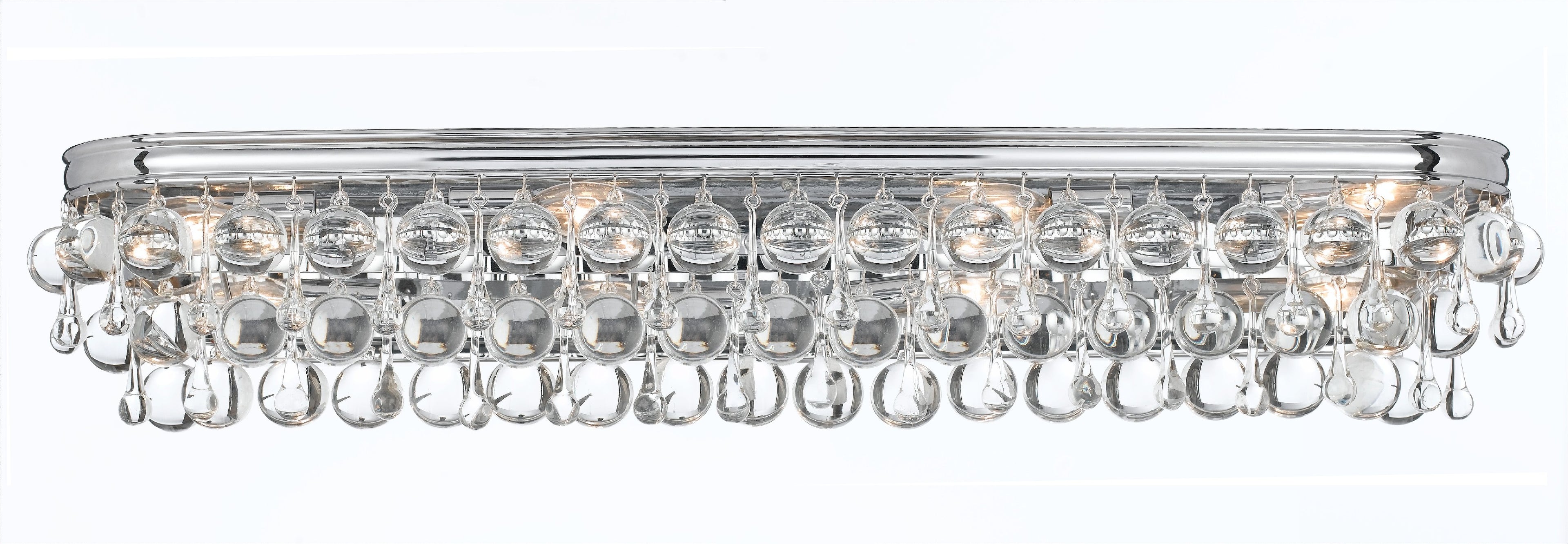 Calypso 33'' Crystal Teardrop Polished Chrome Bathroom Vanity