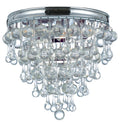 Calypso 10.5'' Crystal Teardrop Polished Chrome Flush Mount