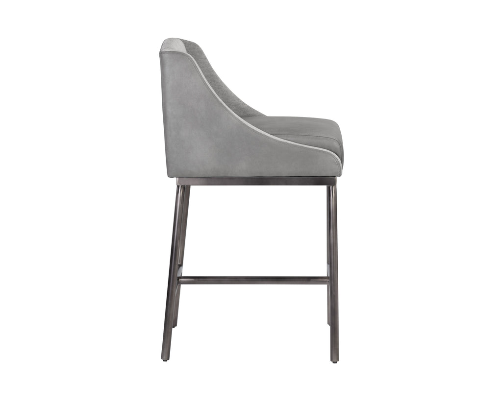 Dalary Counter Stool - Bravo Metal / Polo Club Stone