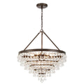 Calypso 25'' Crystal Teardrop Vibrant Bronze Chandelier