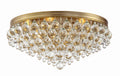 Calypso 20'' Crystal Teardrop Vibrant Gold Flush Mount