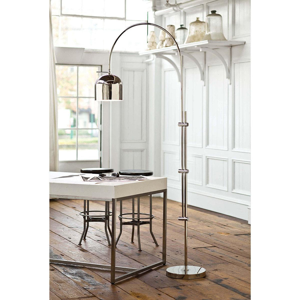 Arc Floor Lamp | Metal Shade | Polished Nickel