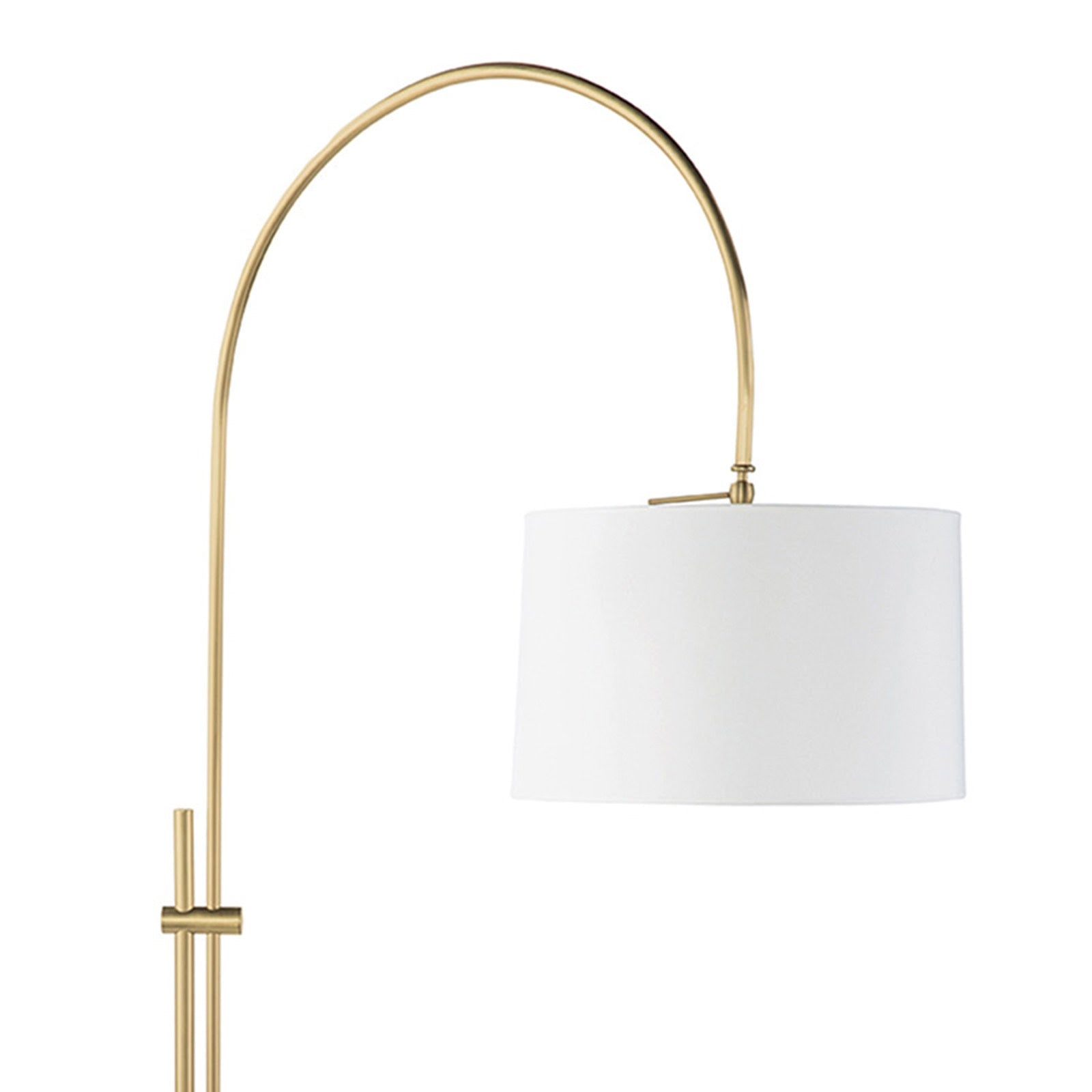 Arc Floor Lamp | Fabric Shade | Natural Brass