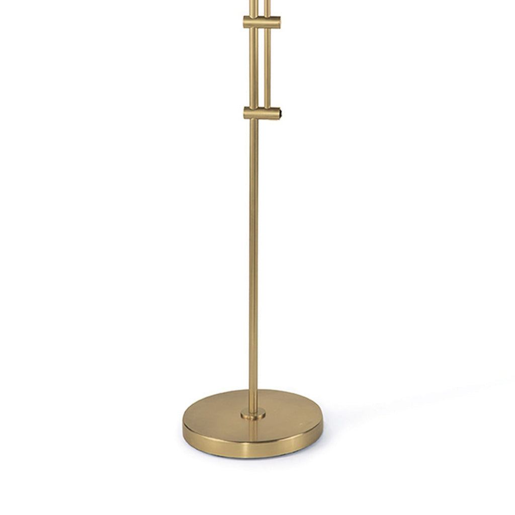 Arc Floor Lamp | Fabric Shade | Natural Brass