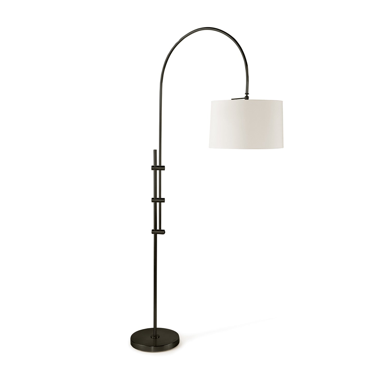 Arc Floor Lamp | Fabric Shade | Oil Rubbed Bronze