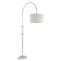 Arc Floor Lamp | Fabric Shade | Polished Nickel