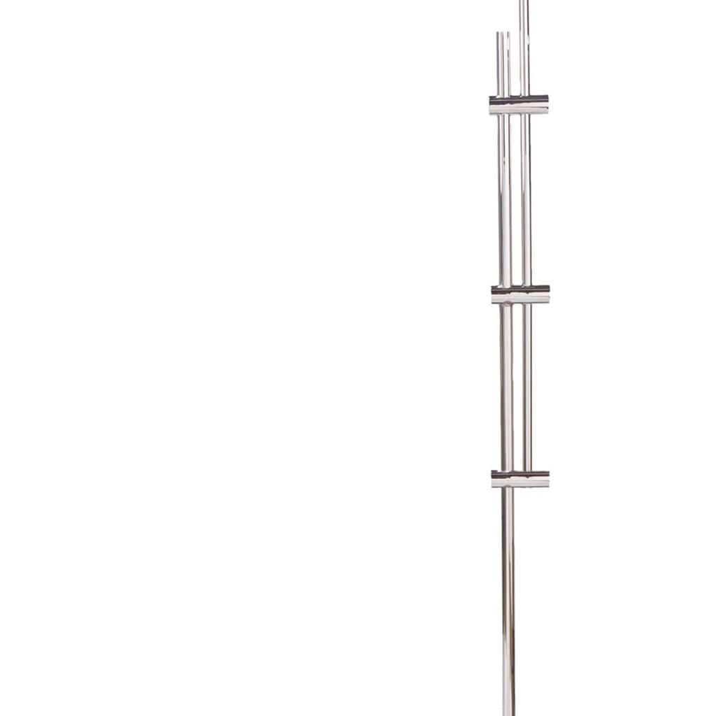 Arc Floor Lamp | Fabric Shade | Polished Nickel